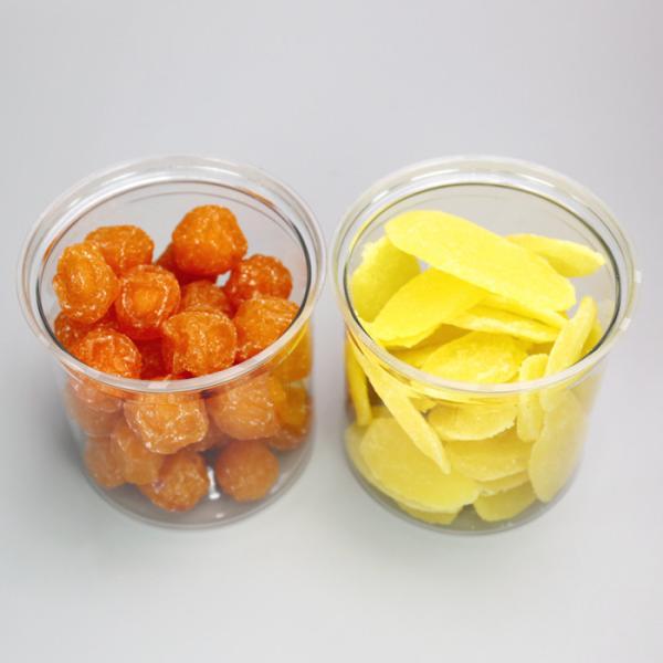 Wide Mouth Plastic Food Storage Jars PET Dia65mm Clear Nuts Plastic Candy Canisters