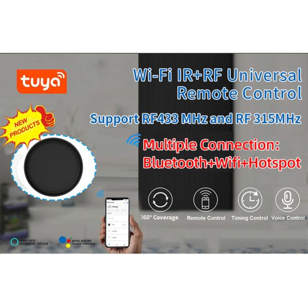 Tuya Smart Home Universal Remote Control Switch, DC 5V Relay Wifi IR RF, Tuya/Smartlife Compatible