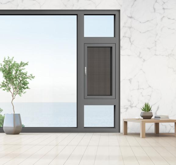 Aluminum Outward Swinging Windows Easy Cleaning And Heat Resistant