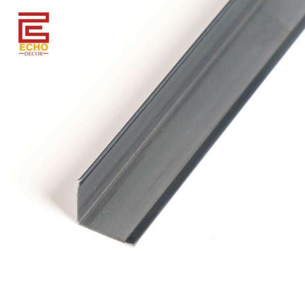 Decorativo de aço inoxidável 20mm Black Tile Trim Metal Tile Trim Depois de azulejos