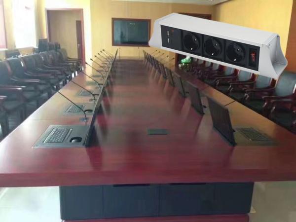 Tomada de poder Desktop de suspensão elétrica de prata com 1.5M Long Power Cord