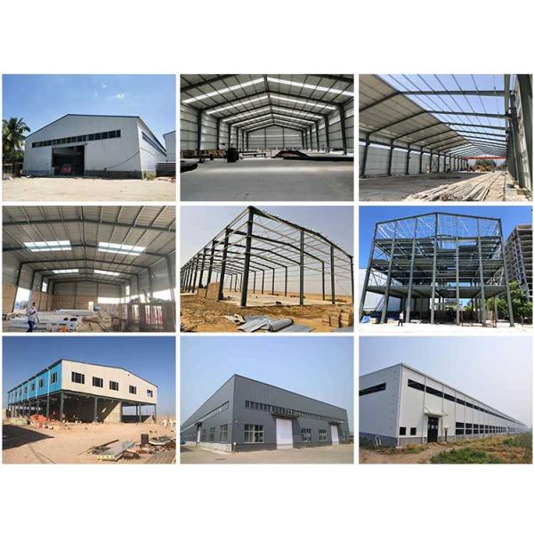 Fácil de montar estructura prefabricada de acero marco depósito de cobertizo a prueba de agua