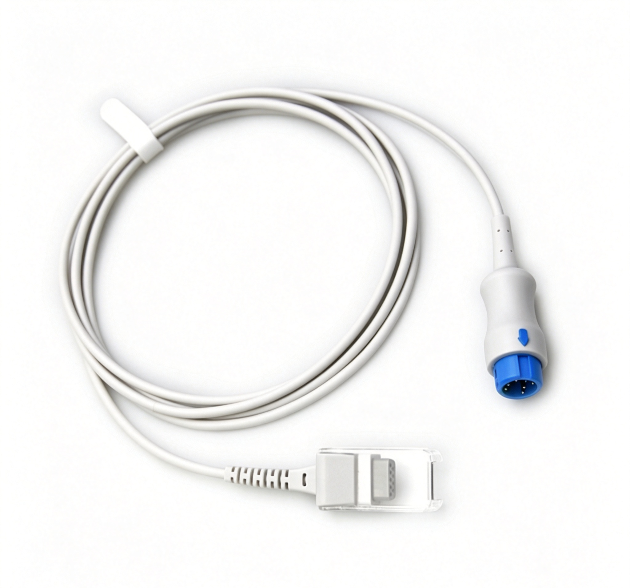 2.4m Reusable SPO2 Sensor 7 Pin To DB9 Pin SPO2 Sensor Extension Cable Compatible With Mindray T5 T8