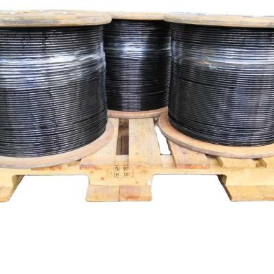 7x19 4mm-6mm TPU noir revêtu de câble de gymnastique fil de fer pour équipement de remise en forme