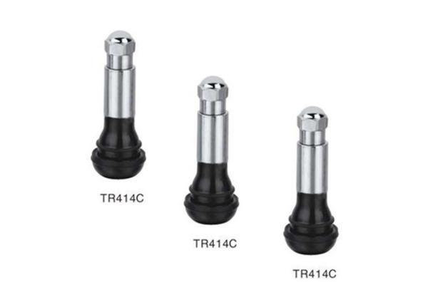 EPDM Rubber Valve Stem TR414C , Snap In  Snap In Tire Valve With Cap