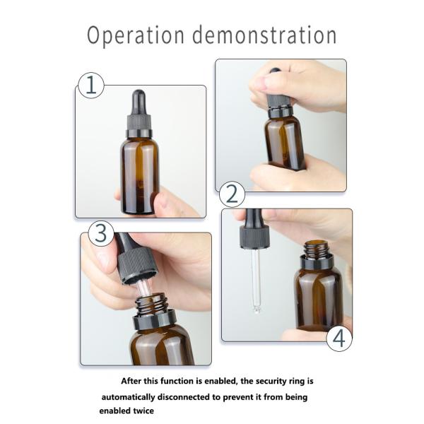 Black Anti Theft Burette 18 410 Plastic Bottle Dropper For Fine Oil