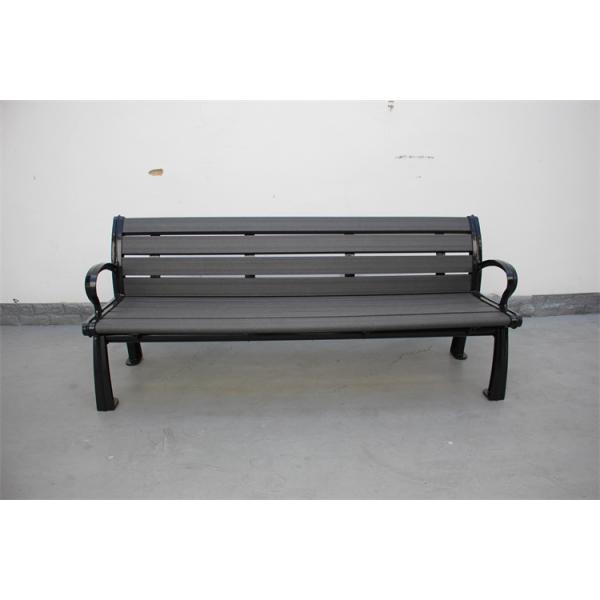 Переработанные пластмассовые плиты Наружная садовая деревянная скамейка с покрытием песчаным порошком