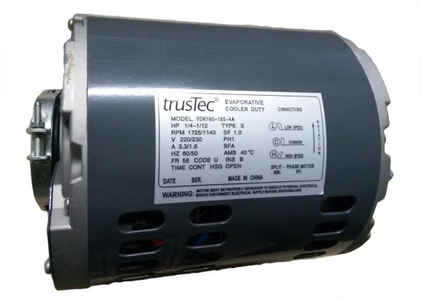 250W 220V Air Cooling Fan Motor 4 Pole , 1/3 HP Fan Motor Replacement