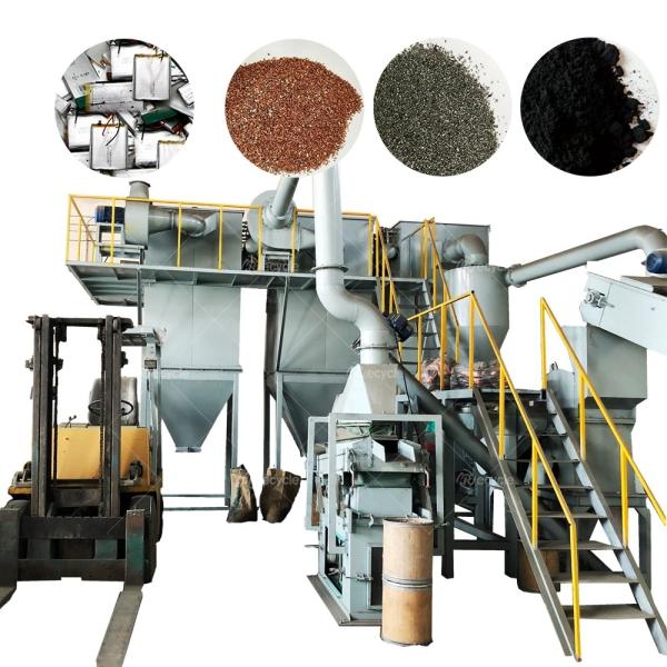 Máquina de reciclagem de baterias de íons de lítio de tensão específica do país para recuperação de baterias
