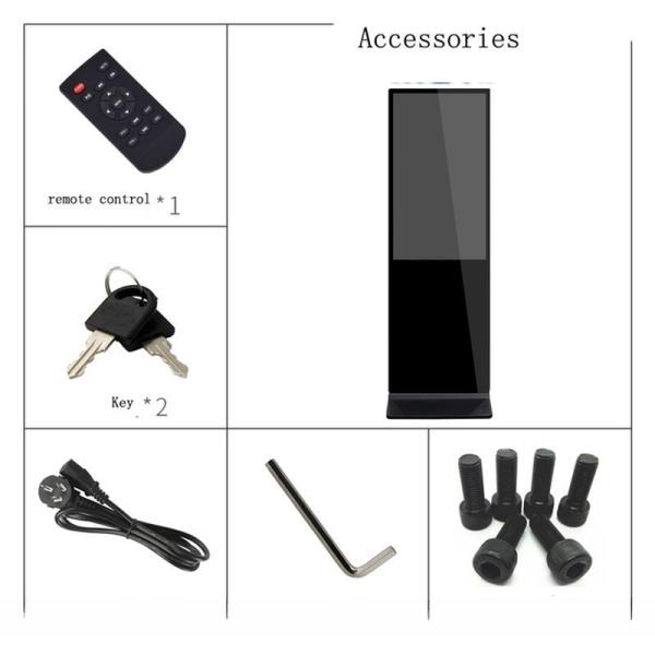 43-дюймовый поддонный стенд TFT LED LCD емкостный многоприкосновный киоск терминал самообслуживания ПК с встроенным Android или Win10/11 ПК