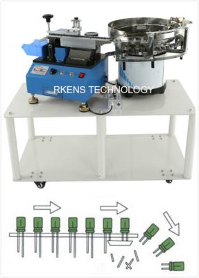 Radial Capacitor Lead Cutting Machine AC 220V/110V With Automatic Feeding Drum