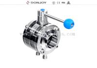 DN100 Ventilateurs papillons à l'épreuve des mains en acier inoxydable 316L avec poignée de traction