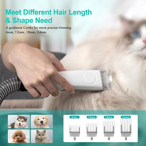 Grooming Tools Pet Hair Professional Grooming Vacuum with 5 Tools and 1.3m Power Cord