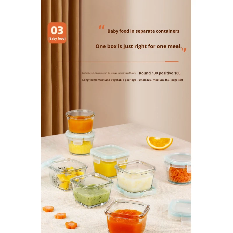 Hot Selling Steamable Microwave Safe Glass Food Container Sustainable Fresh-Keeping Lunch Box with Lid for Kitchen Use