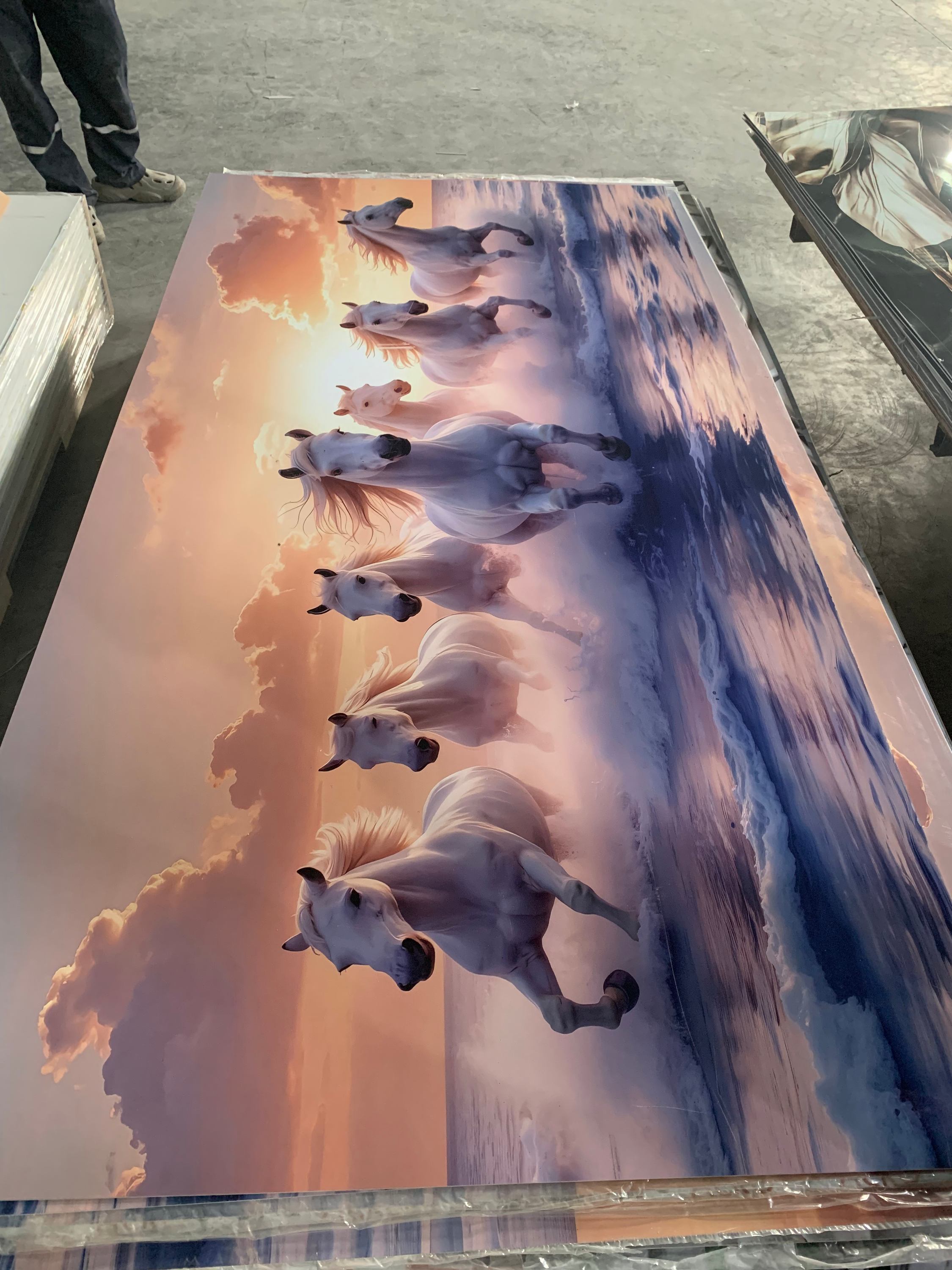 3D 5D Printing UV Sheet PVC Wall Panel Flat Pattern Decorative Waterproof Fire Retardant Wall Cladding Easy Installation