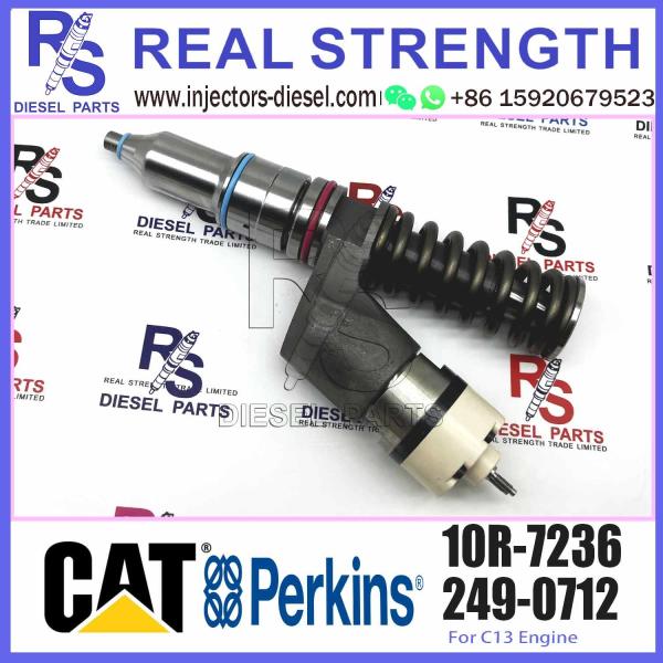 Injetor comum 2490705 10R7236 249-0705 10R-7236 do trilho do combustível diesel para a máquina escavadora do CAT C13