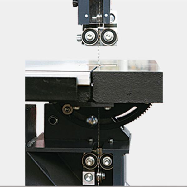 Geared trunnion and double saw blade guide Cabinetwork Band Saw