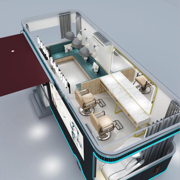 Battery Pack Electric Mobile Hair Cut Salon Barber Perm Shave Style Design Truck Cart
