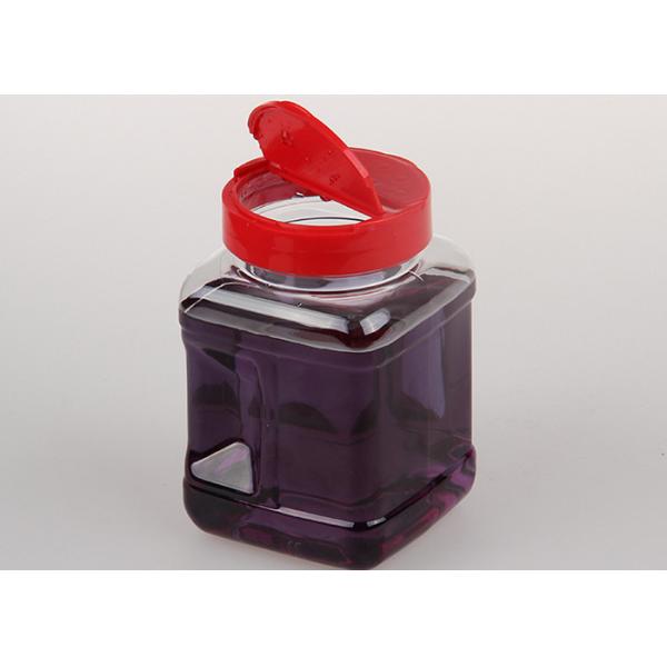 PET Plastic Spice Jar for Pepper Powder Transparent PET Seasoning Bottle with Shaker Lids for Salt Herbs