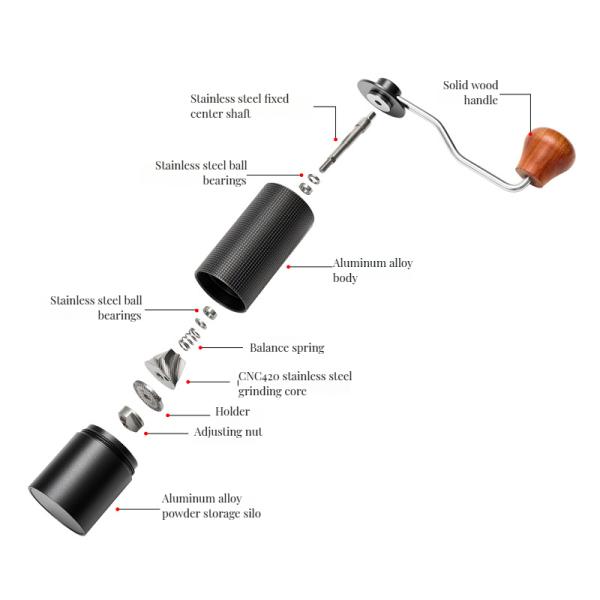 Customized Logo Acceptable Household Hand Cranked Coffee Machine for Coffee Lovers