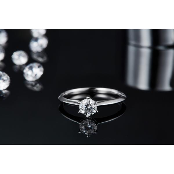 9K с кольцом серебра отрезало ювелирные изделия свадьбы белого диаманта Moissanite минималистские