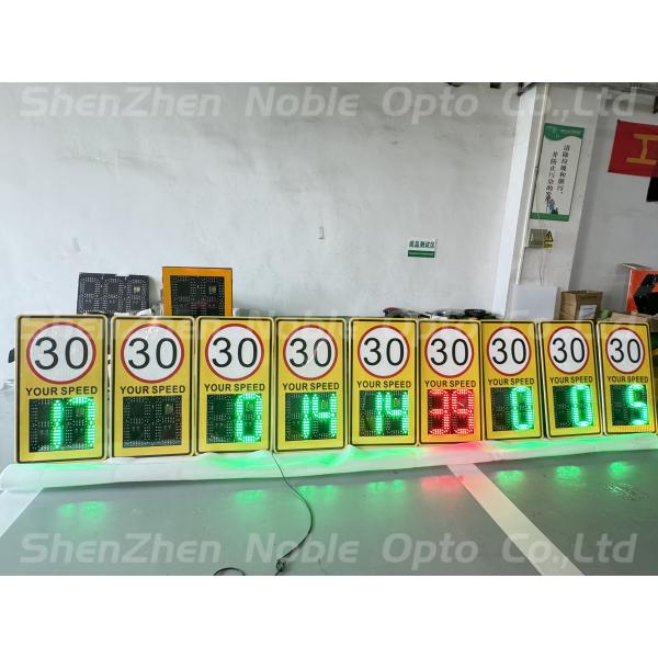 Solar Powered Radar Speed Sign with IP54 LED Display and 60W Solar Panel