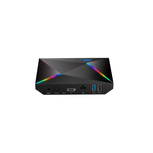R69 Plus Android TV Box 4GB RAM 64GB ROM Smart Box 4K UHD Video Player with Fast Quad-Core Processor, Dual-Band WiFi 2.4G/5G, USB 3.0, Support Popular Streaming Applications