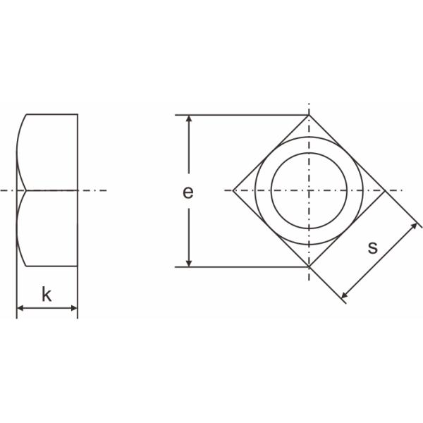 Гальванизированная гайка M3 нержавеющей стали стали углерода квадратная - M24
