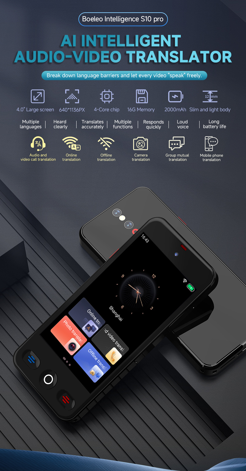 AI Video Call Voice Intelligent Language Translator For Business Tranvel Study