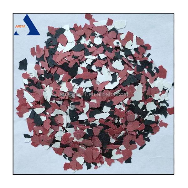 Vinyl-Based Single Color Composite Rock Slices with Color Flakes Manufactured