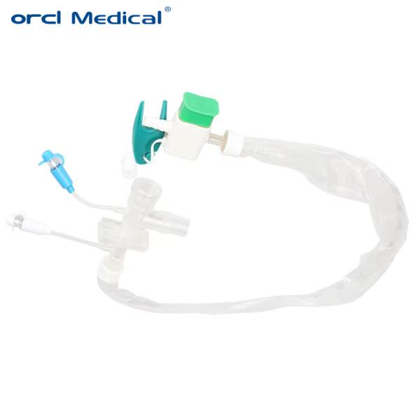 Decrease Tracheal Injury Pressure-Valve Equipped Medical 24hour Closed Suction Catheter For Adult