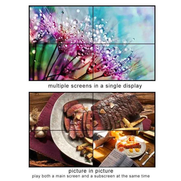 Indoor 1.8mm Ultra Narrow Bezel Video Wall LCD Monitor 2x3 Full HD 65inch