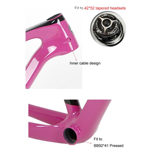 15inch 17inch 19inch Carbon Bike Frame High Modulus T900 Carbon Mtb Frame