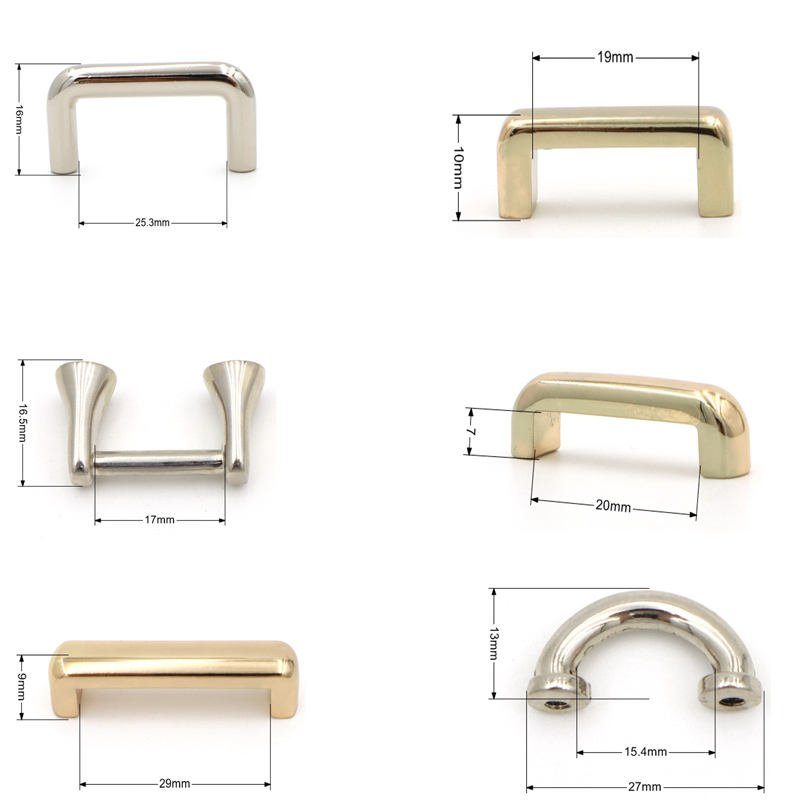 21mm Metal Bag Accessories Arch Briefcase Handle Hardware Gold