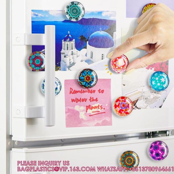 Glass 3D Cute Fridge Magnets, Small Magnets For Fridge, Office, Home, Kitchen, Cabinet, Whiteboard, Photo, Message