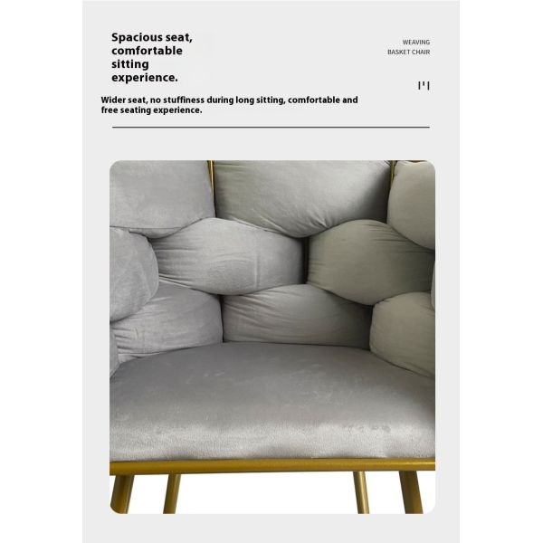Modern Minimalist Style Single Dressing Lounge Chair for Living Room and Bedroom Accent Furniture Sofa