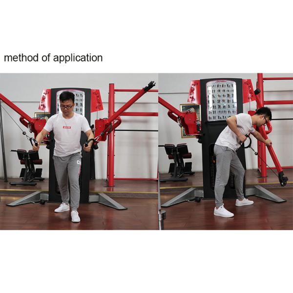Multi Station Commercial Gym Fitness Equipment Free Motion Dual Cable Cross Machine