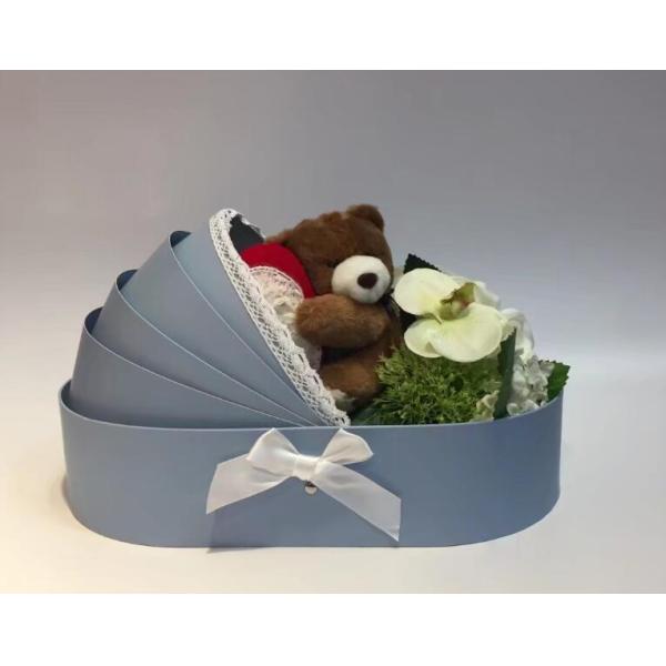 На заказ детская колыбель цветочный букет коробка упаковка доставка изысканный день рождения