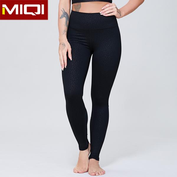 Mesh Sexy Embossing Miqi  High Waisted Athletic Leggings