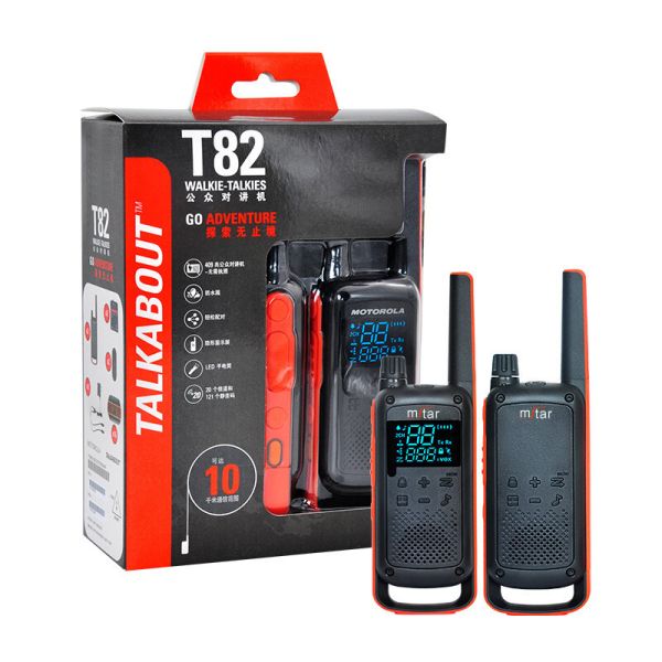 Talkie-walkie motorola Talkabout T82 Extreme Quad 5km Pmr Battery Earpiece Twin Pack Cost-effective Two-Way Radio Walkie Talkie