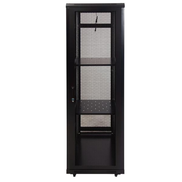 800W 42U Vertical Network Cabinet Mount Server Standing Rack for Toughened Glass Door