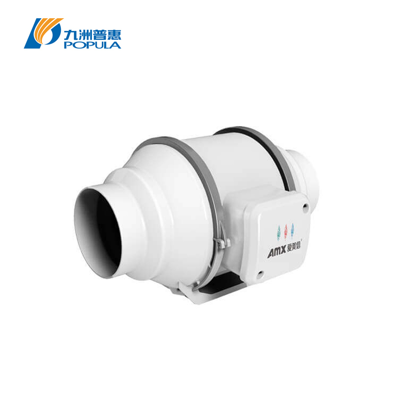 Full Plastic Mixed Flow Duct Boost Fan 2 Speed Inline Ventilator High Static Pressure