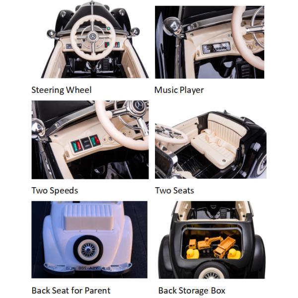 G.W. N.W 23/18.5KG Unisex 12v Vintage brinquedo elétrico passeio de carro com controle remoto