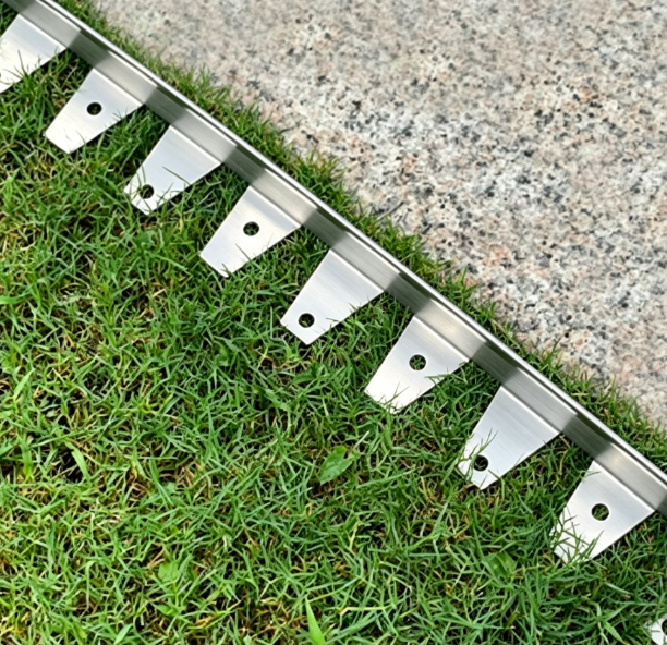 Heavy Gauge Aluminum Landscape Edging Curvable For Garden Mulch Retaining