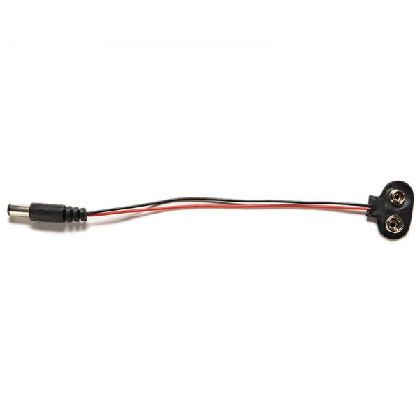 Experimental 9V Battery Snap Connector Wire Harness 18cm Rubber Soft Shell
