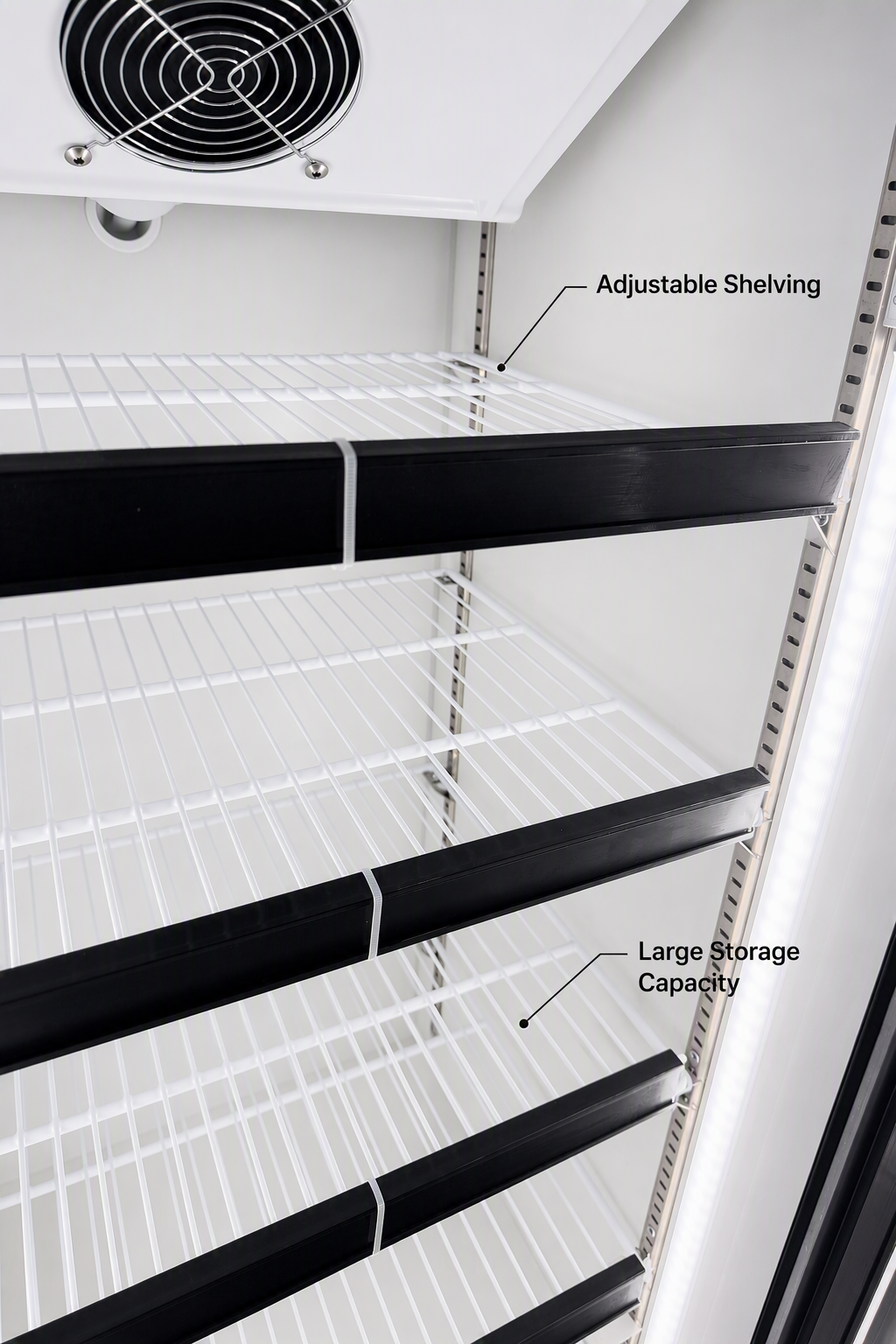 Commercial Glass Door Beverage Cooler with Adjustable Shelves LED Lighting and Energy Efficient Design