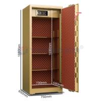 H1880mm coffre-fort de bureau épaissie à deux rangées verrous anti-explosion alarme intelligente double