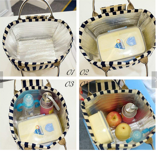 Reusable Insulated Tote Bags Foldable Oxford Material Made For Picnic