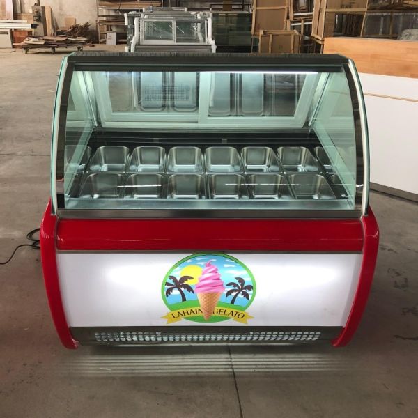 Commercial Ice Popsicle Display Case Upright Refrigeration Counter