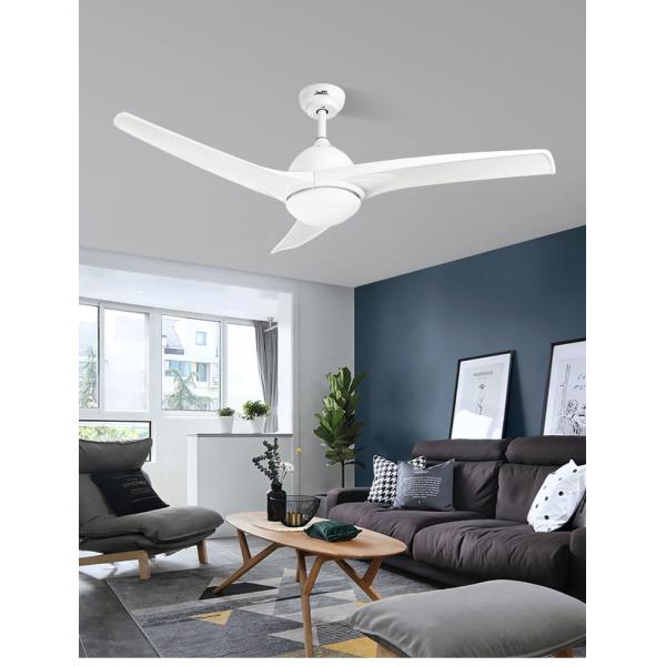 Ventilador de teto LED com luz 1stshine Controle de parede sem fio de motor silencioso DC clássico moderno